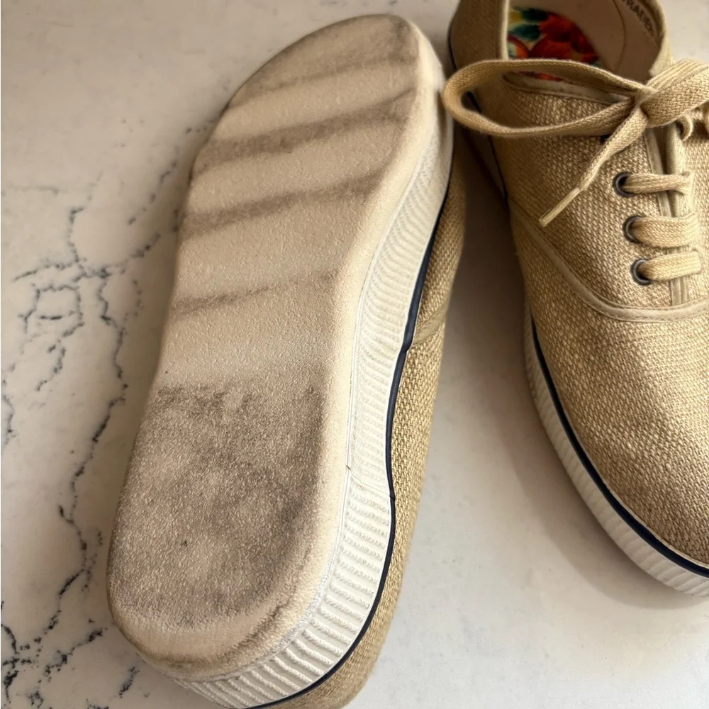 Trader Bay Men's Tan  Lace Up Slip On Shoes Size 8.5
